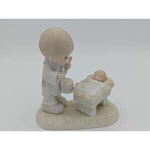 Precious Moments ill Play My Drum For Him Figurine E2356 1982 Enesco No Box